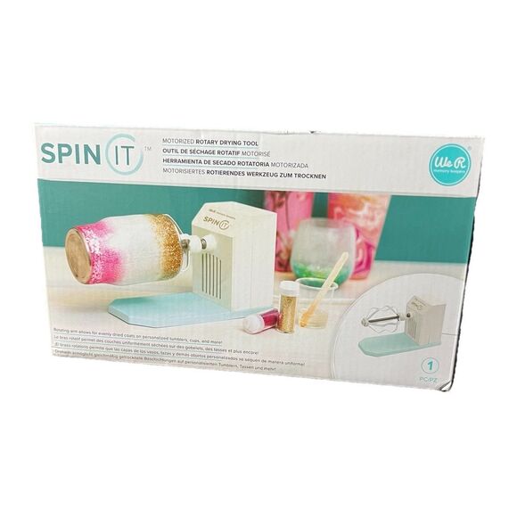 *NEW* Spin It Motorized Rotary Drying Tool Cups Resin Finish We R Memory Keepers - Picture 1 of 6